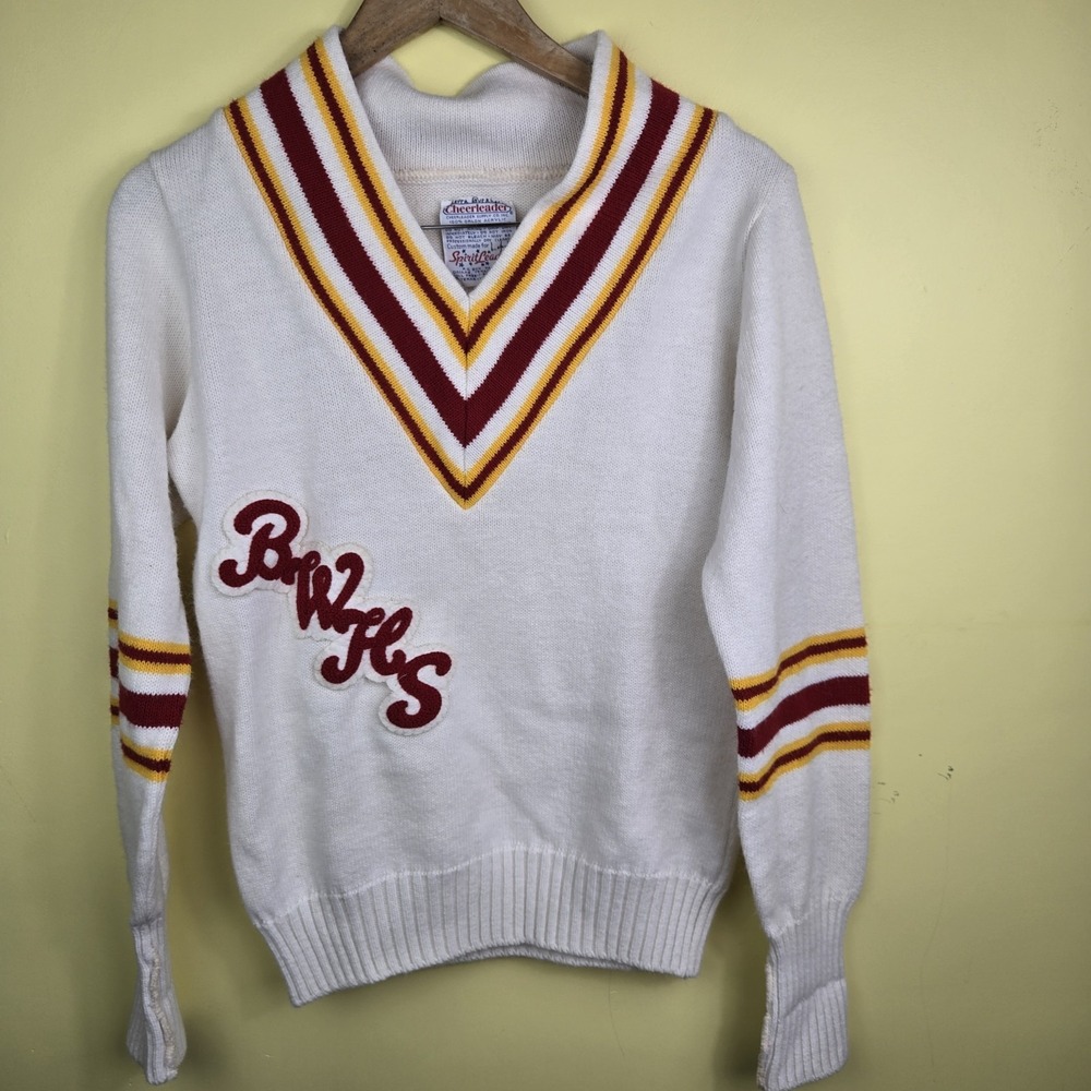 Vintage USA Cheerleader Supply Co. Dallas Texas Cheer Sweater‎ - S??